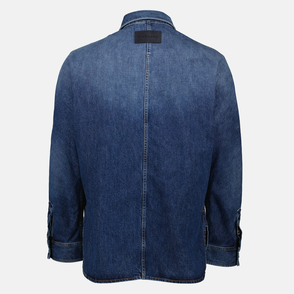 denim shirt, Givenchy, blue denim, classic shirt, fashion shirt