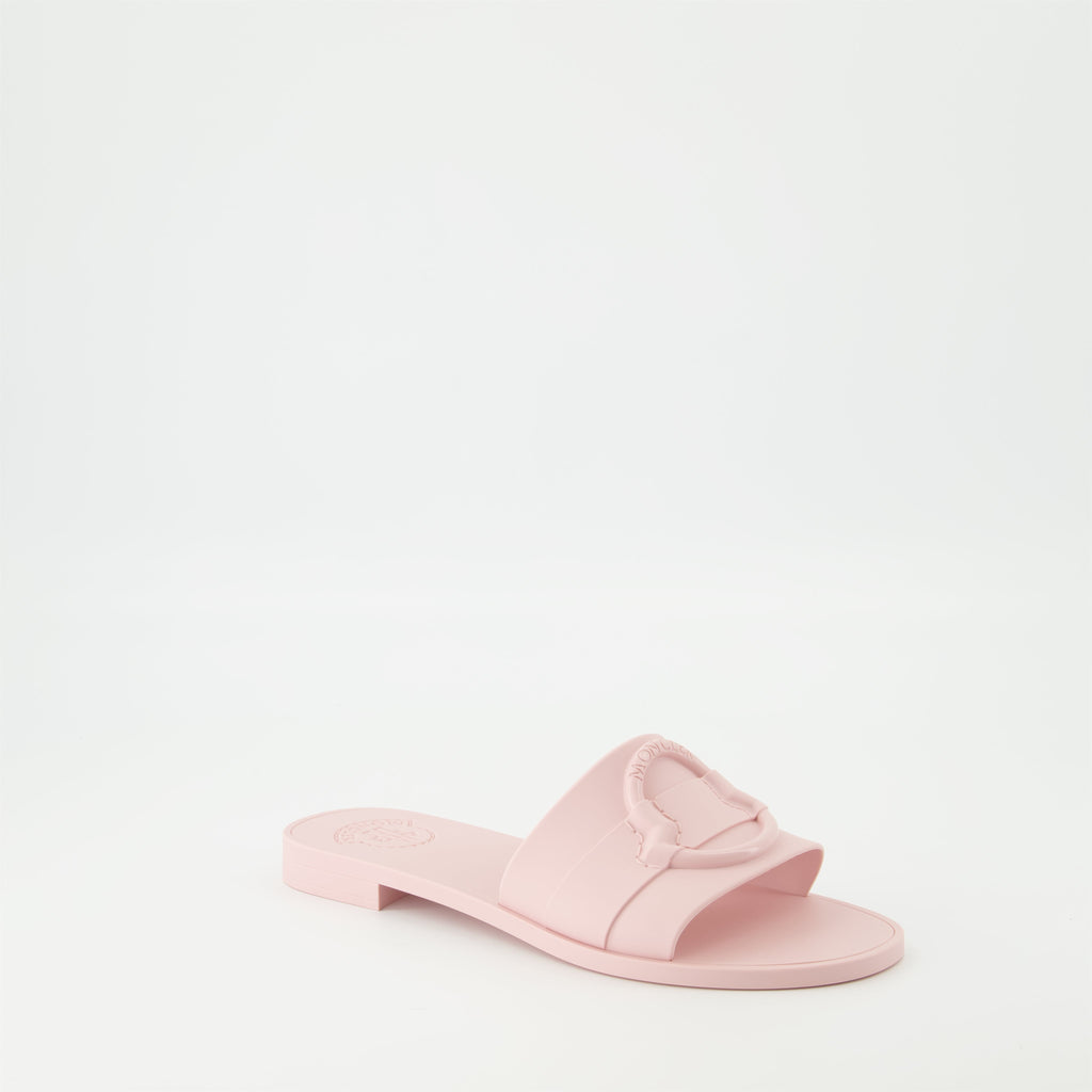 Moncler sandals, rubber sandals, pink sandals, non-slip footwear, spring-summer collection