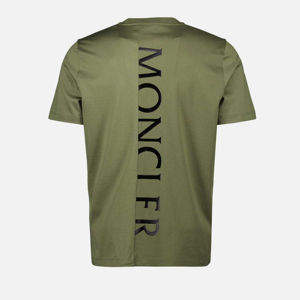 Image of Vertical Logo T-shirt by Moncler for Men - Season Spring-Summer 2025 - Detail View 2