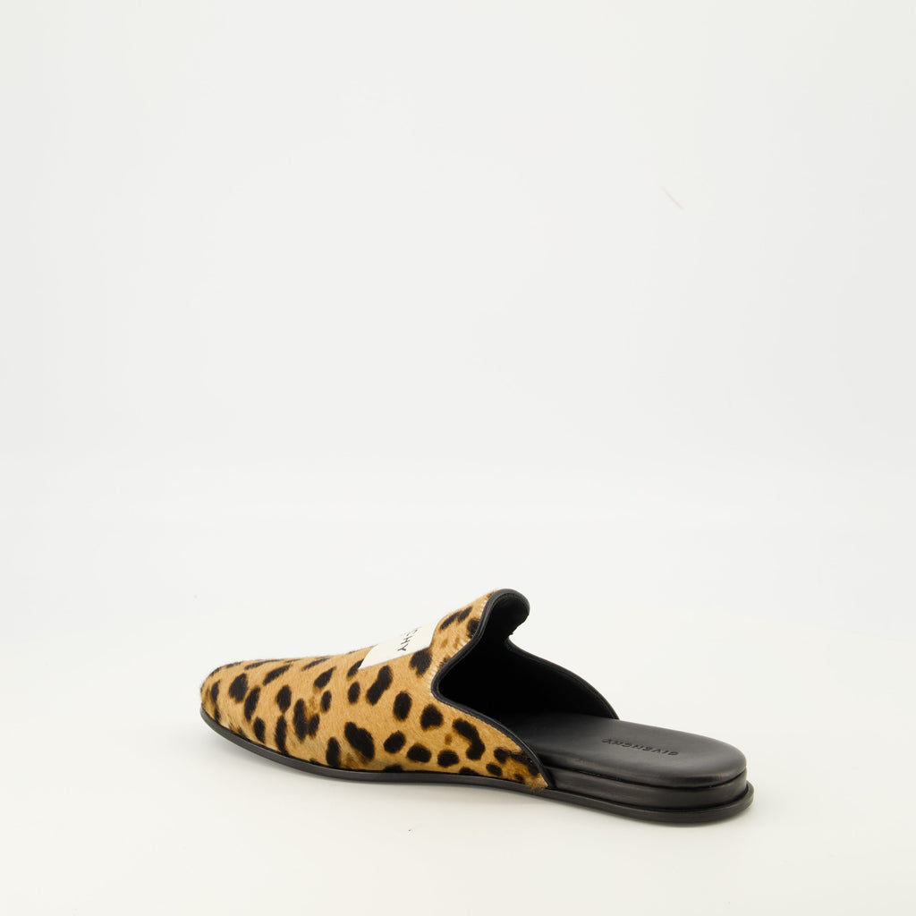 Givenchy mules, leopard print footwear, calf leather shoes, slip-on mules, Autumn-Winter collection