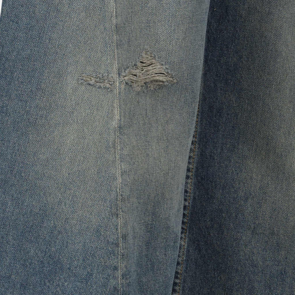 Mm6의 여성용 와이드 레그 데님 팬츠 이미지 - 시즌 봄-여름 2026 - 세부 정보 보기 2