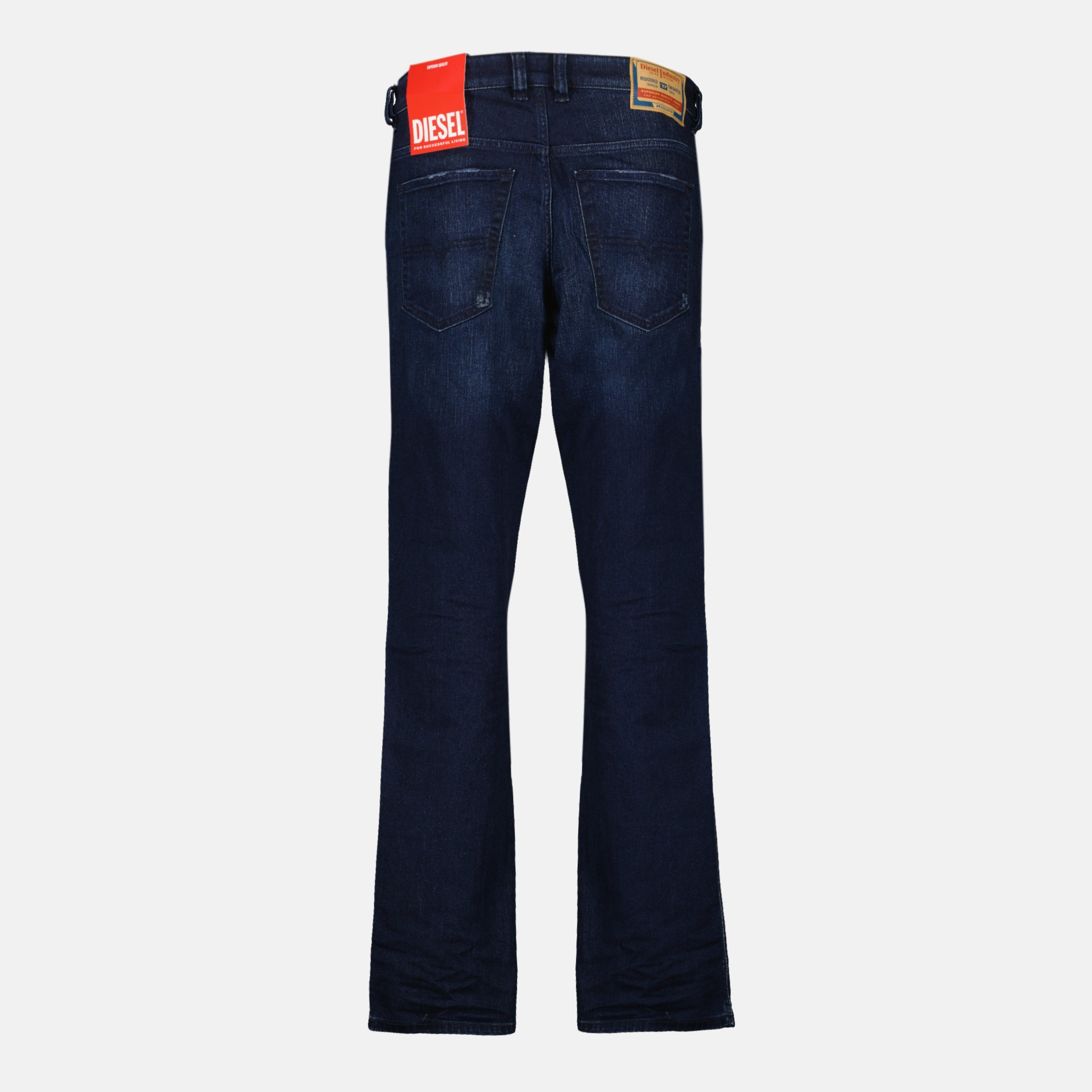 D-Vyl 1992 denim jean, Diesel jeans, straight cut denim, navy denim pants, classic five-pocket design