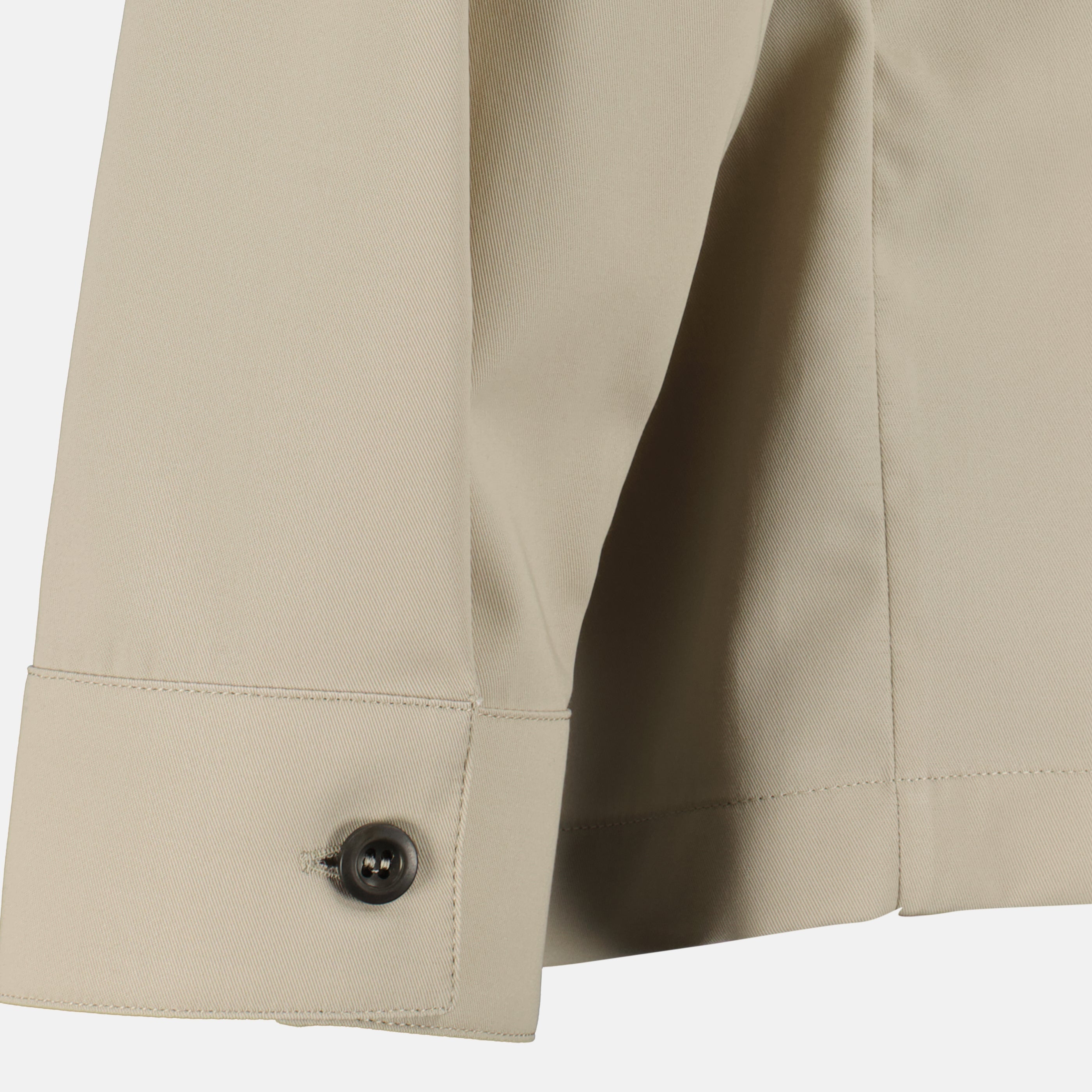 Beige Zip-Up Shirt Jacket - Prada - Men | WE IN STYLE