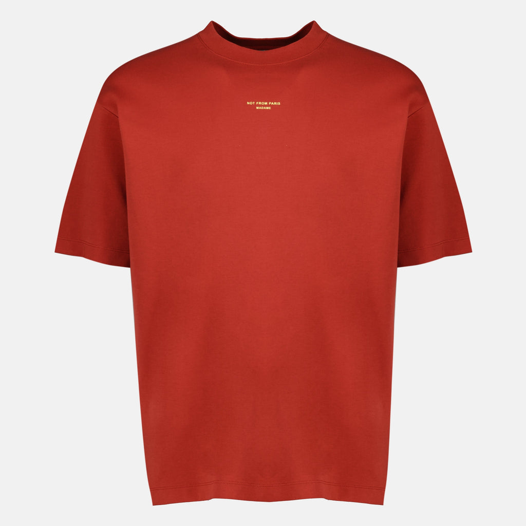 T-Shirt Slogan Vermelha - Drôle de Monsieur