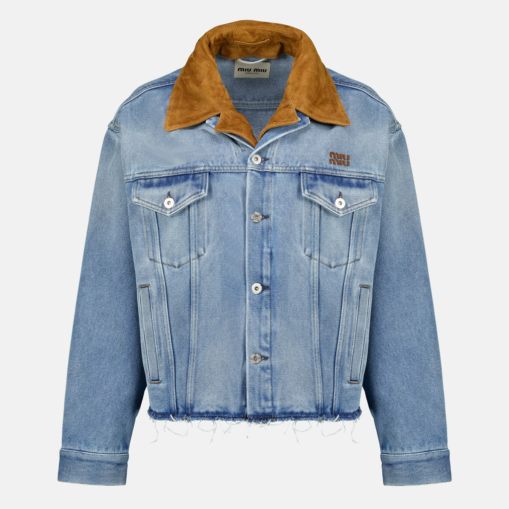 데님과 스웨이드 재킷