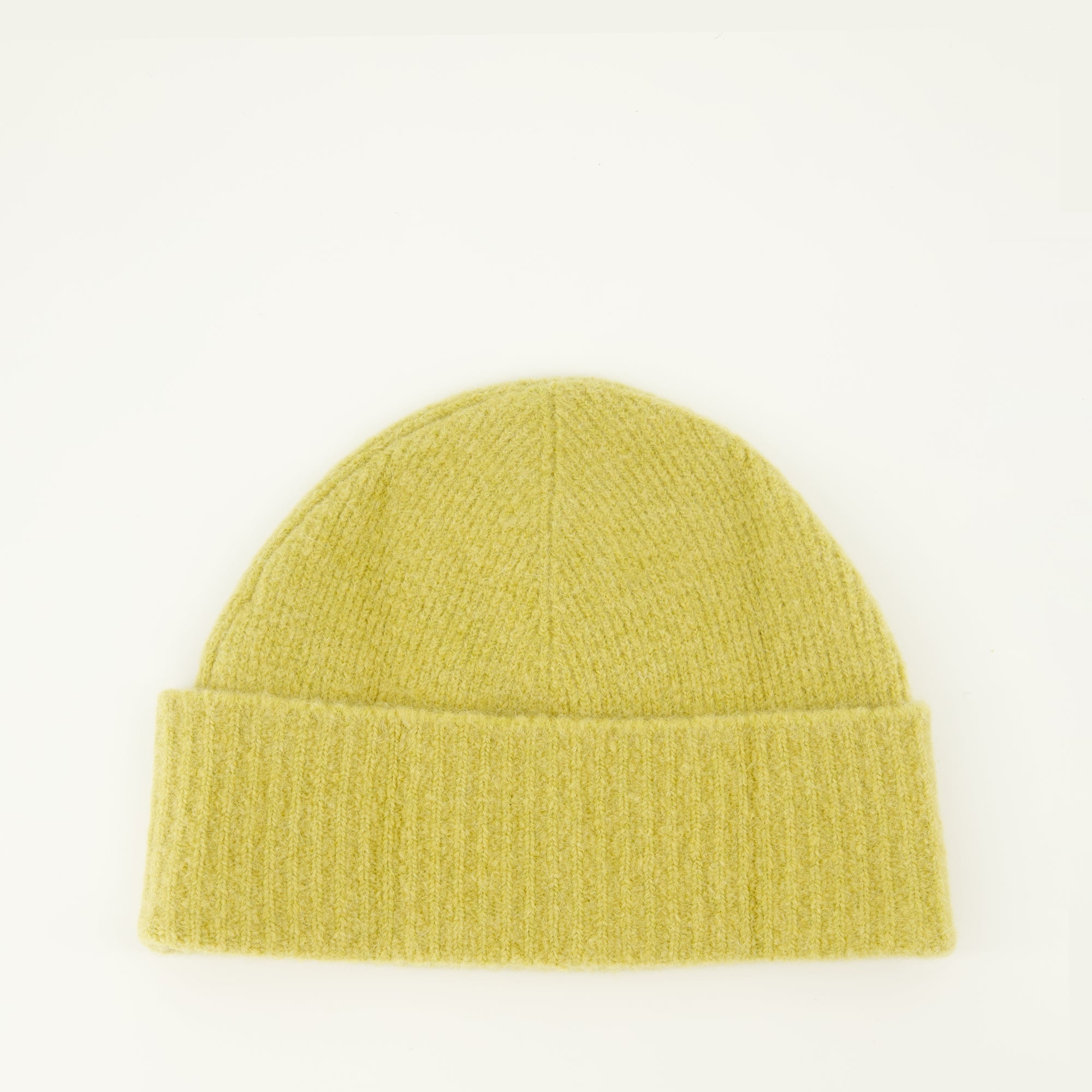 Yellow Knit Hat, AMI Paris, Autumn-Winter Accessories, Knit Beanie, Warm Winter Hat