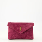 Immagine della Pochette Cassandre in Velluto Viola di Saint Laurent per Donna - Stagione Primavera-Estate 2026 - Vista Frontale