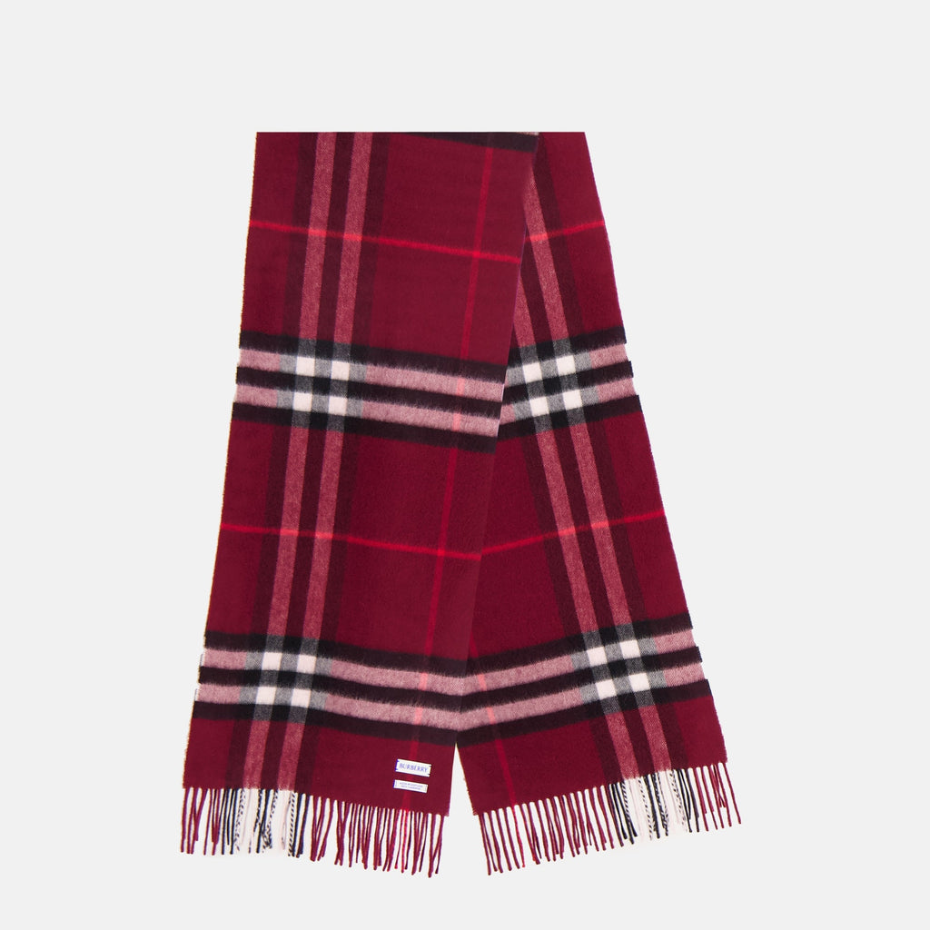 Burberry scarf, cashmere accessory, checked scarf, unisex fashion, Autumn-Winter collection
