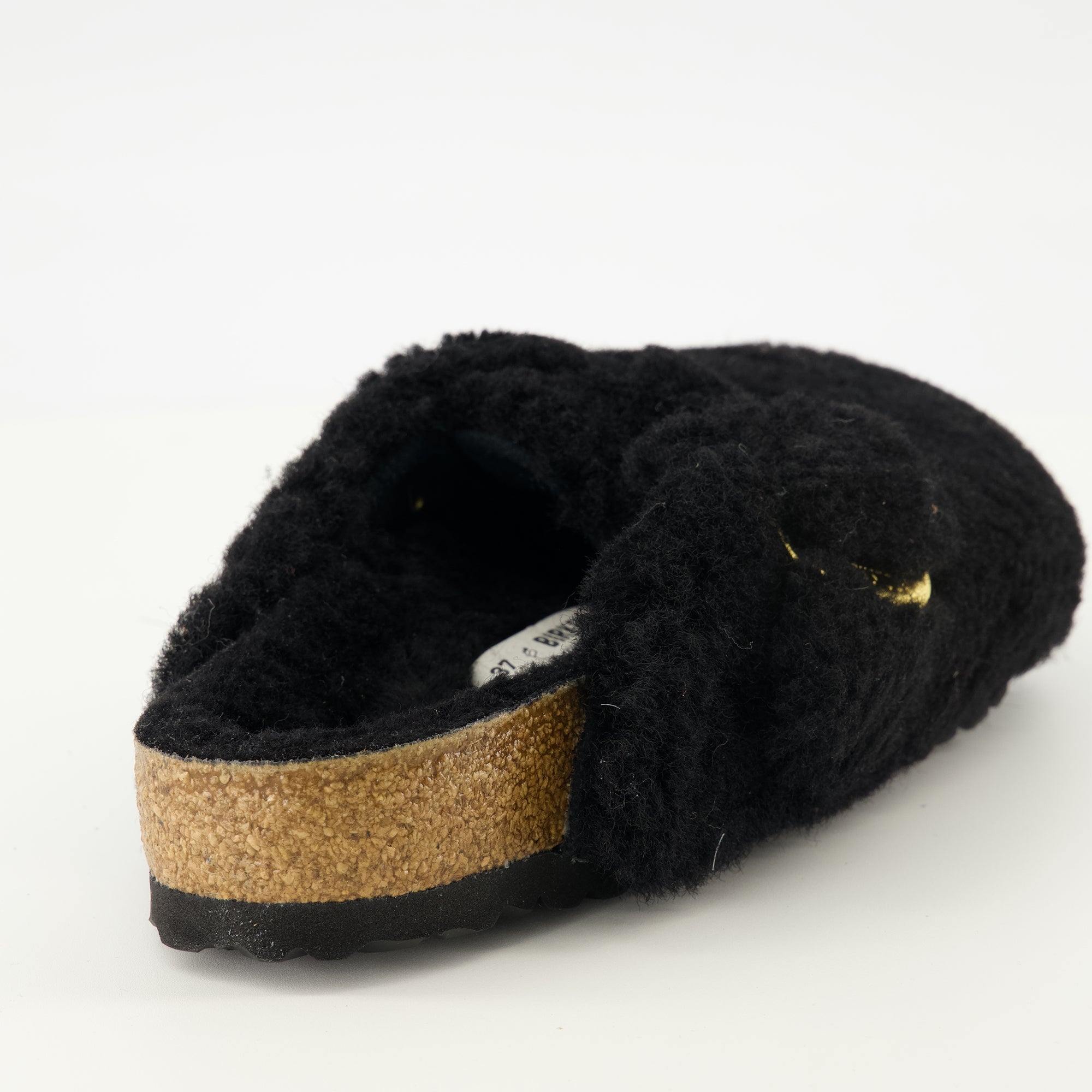 Image of Boston Teddy Black Mules by Birkenstock for Women - Season Spring-Summer 2026 - Back View