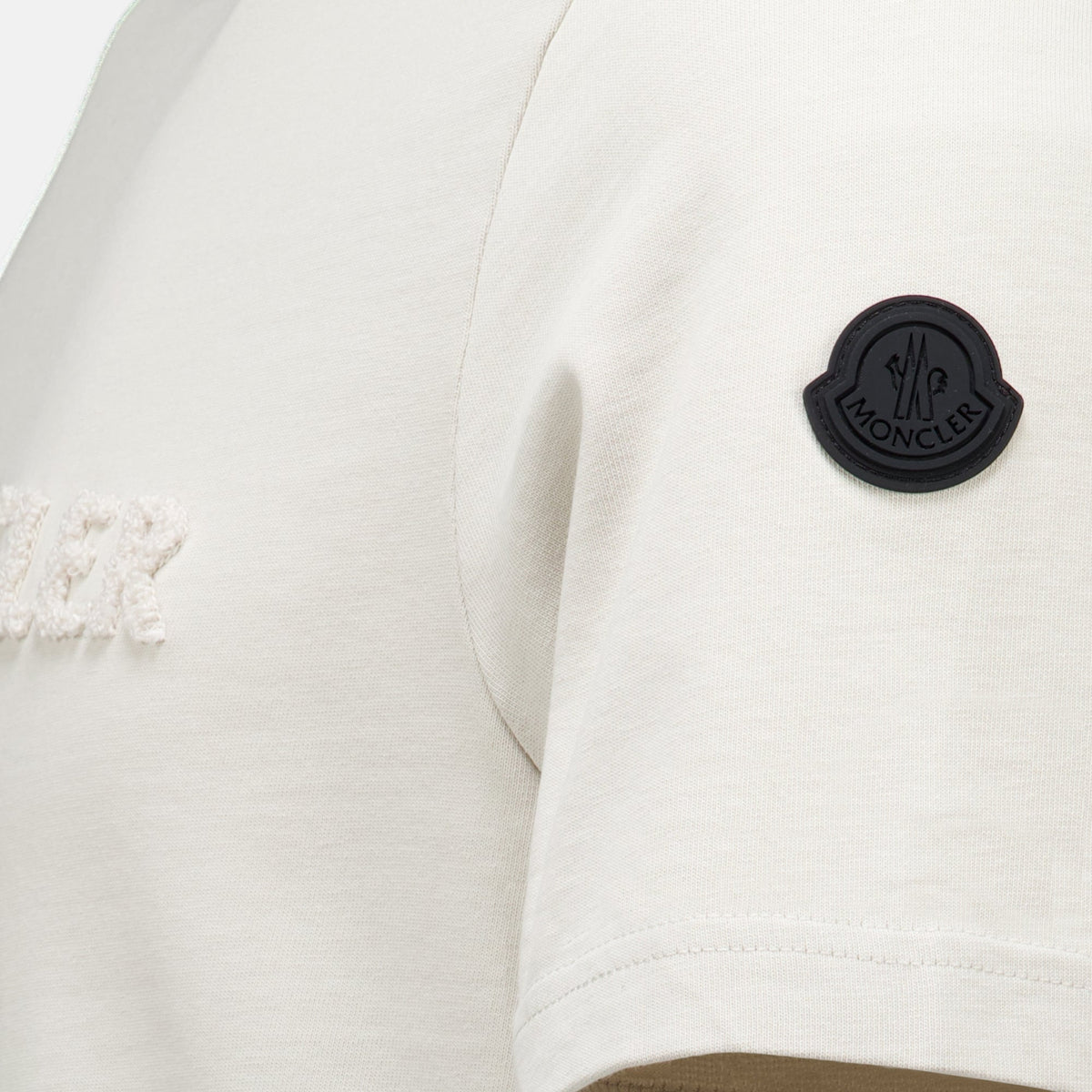 Camiseta blanca de algodón con logo