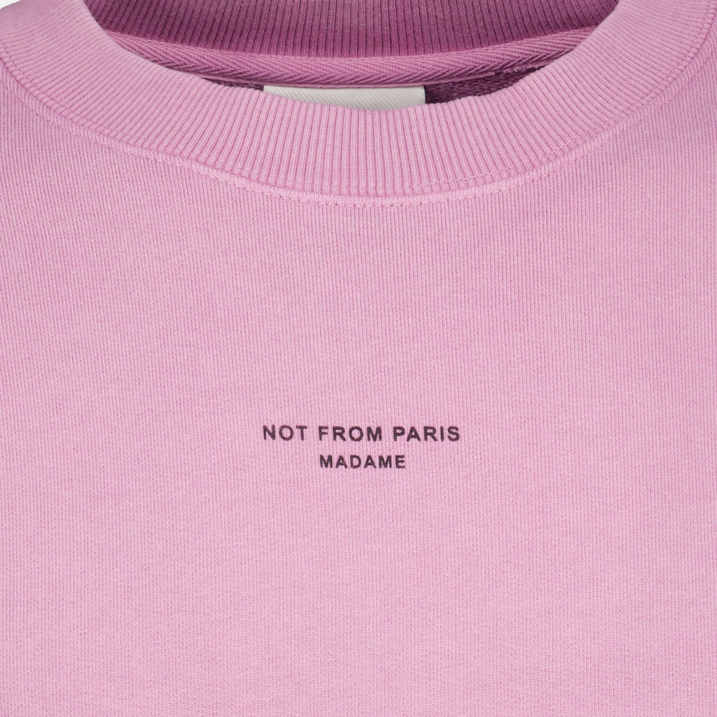Rosa Sweatshirt mit Slogan