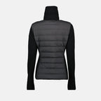 Moncler cardigan, bi-material cardigan, wool polyester blend, Autumn-Winter 2025, elegant women's outerwear