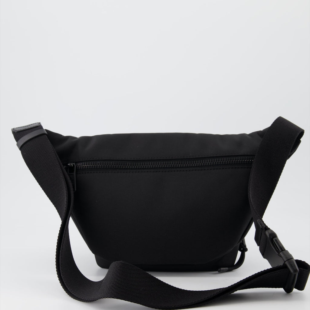Moncler belt bag, black nylon accessory, Autumn-Winter 2024, adjustable strap, luxury bag