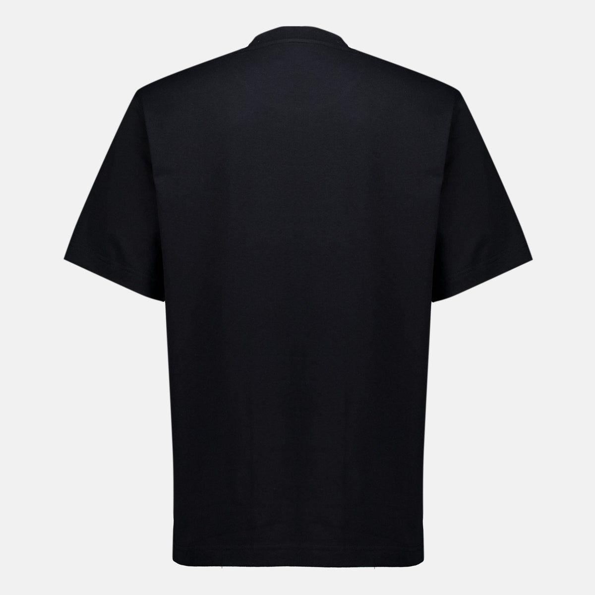 Camiseta negra de algodón con bordado Knight