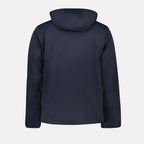 navy twill parka, PrimaLoft insulation parka, men's outerwear, stylish winter coat, adjustable hood parka