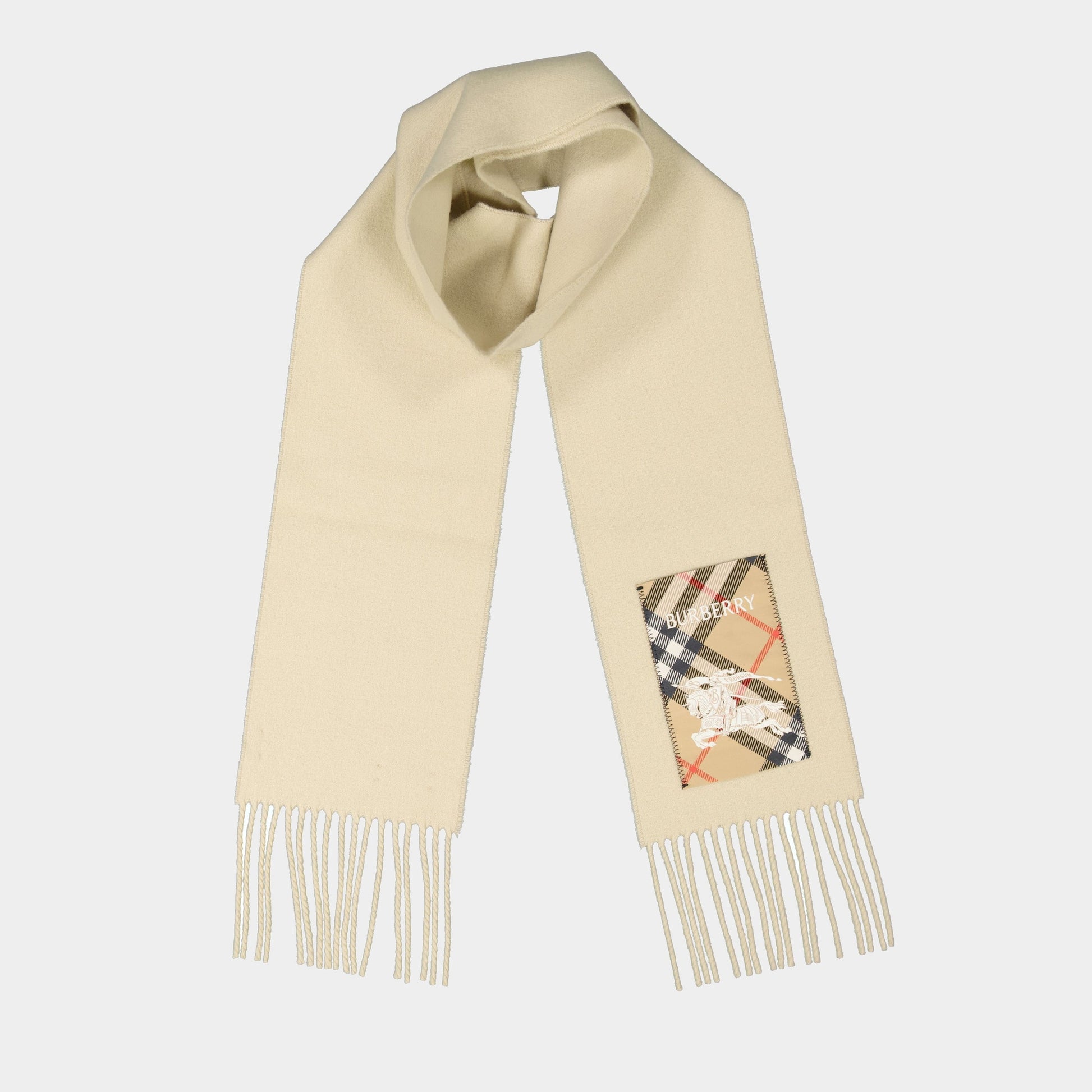 cashmere scarf, Burberry scarf, beige scarf, Cavalier scarf, luxury accessories