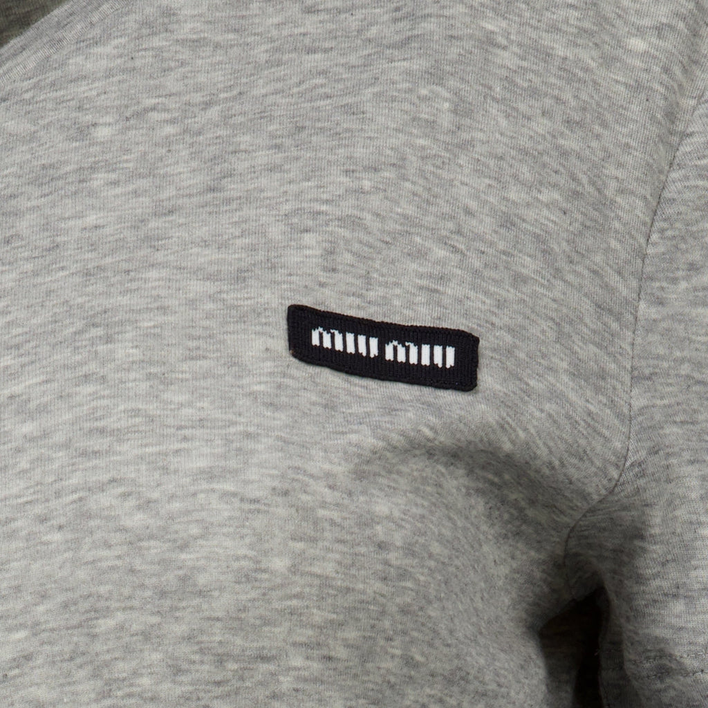 Camiseta de punto de algodón gris