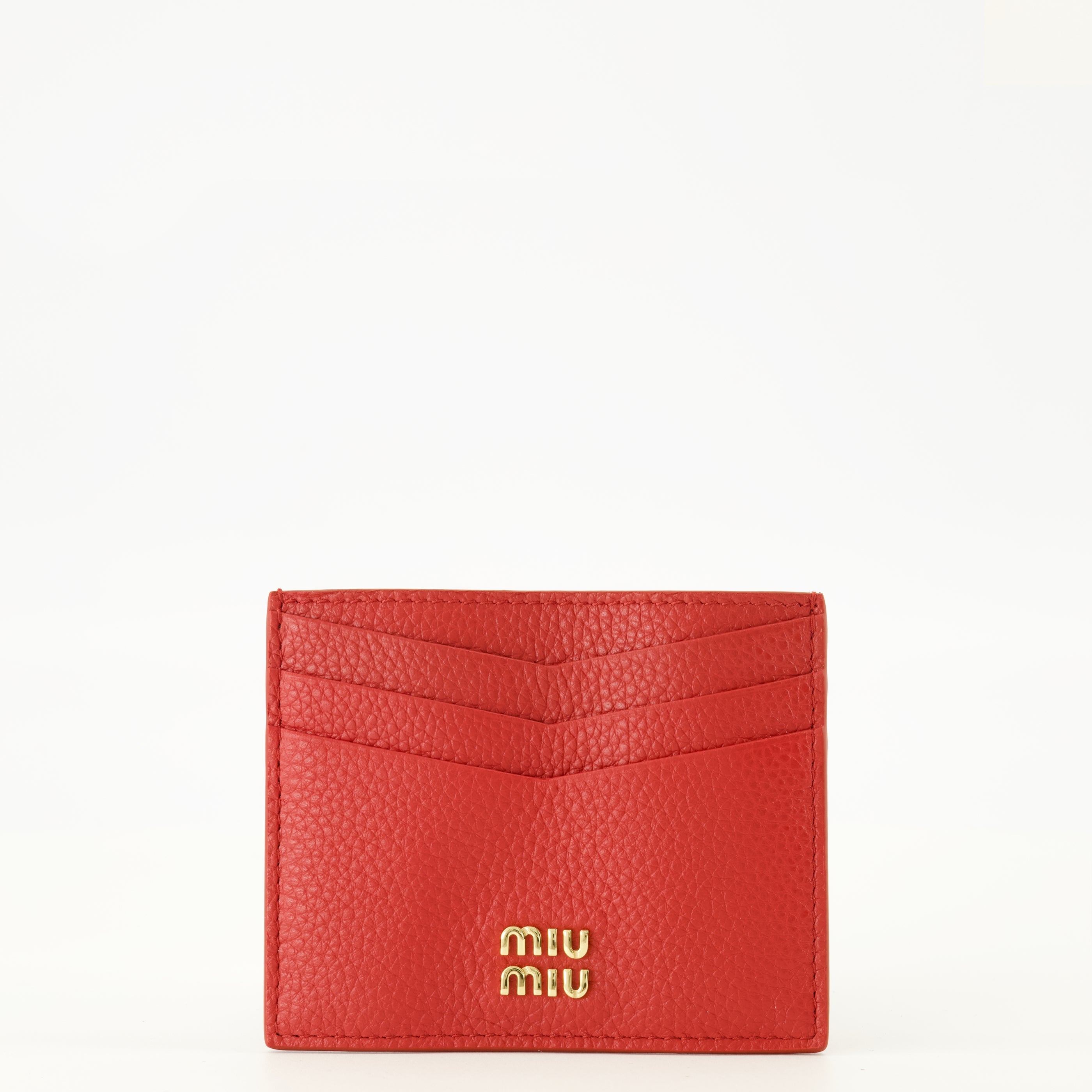 Red Leather Card Holder