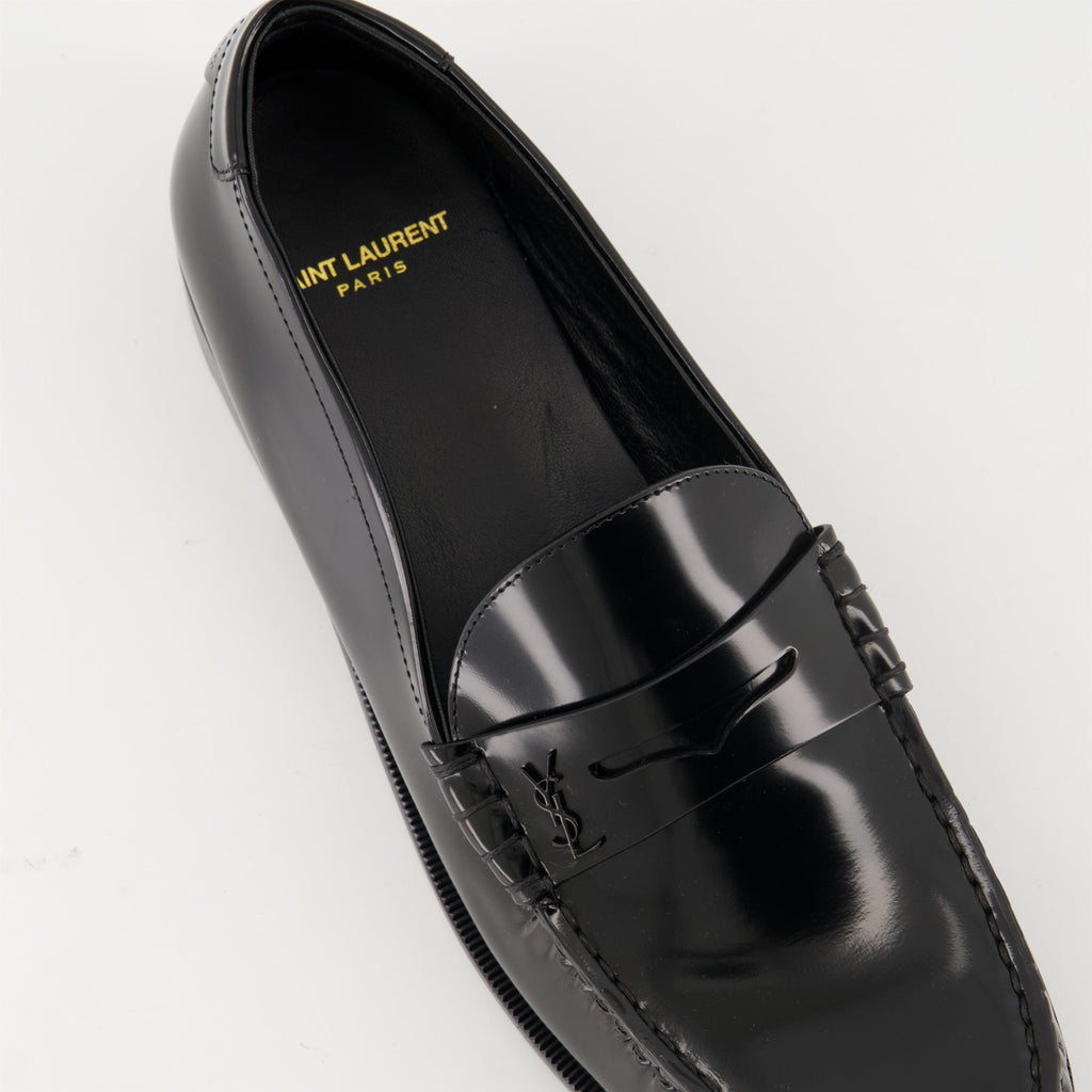 patent leather loafers, YSL loafers, luxury shoes, men's footwear, designer loafers
