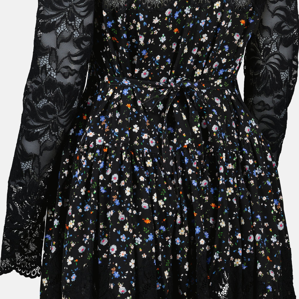 floral lace dress, Rabanne dress, short dress, women's fashion, Autumn-Winter 2025