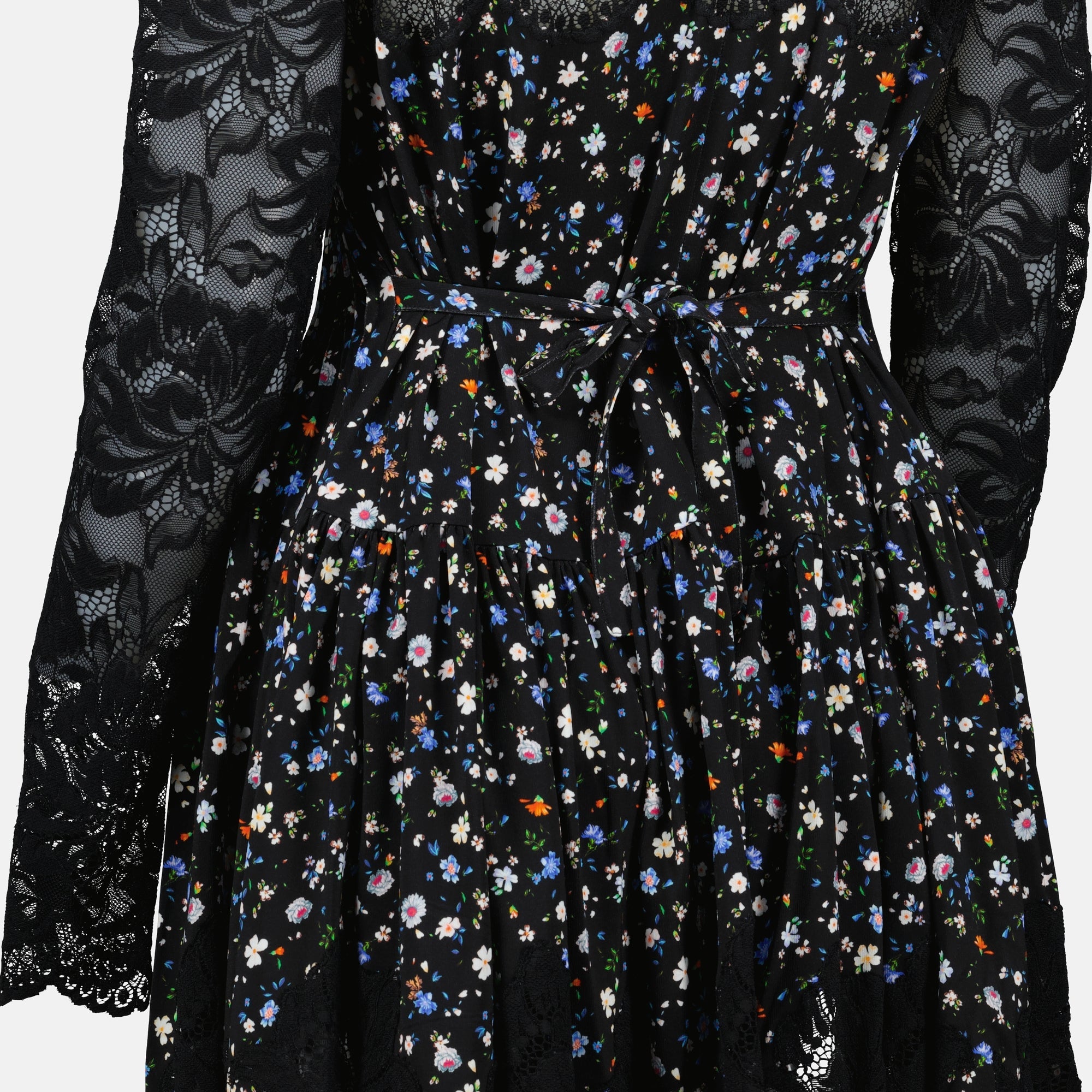 floral lace dress, Rabanne dress, short dress, women's fashion, Autumn-Winter 2025