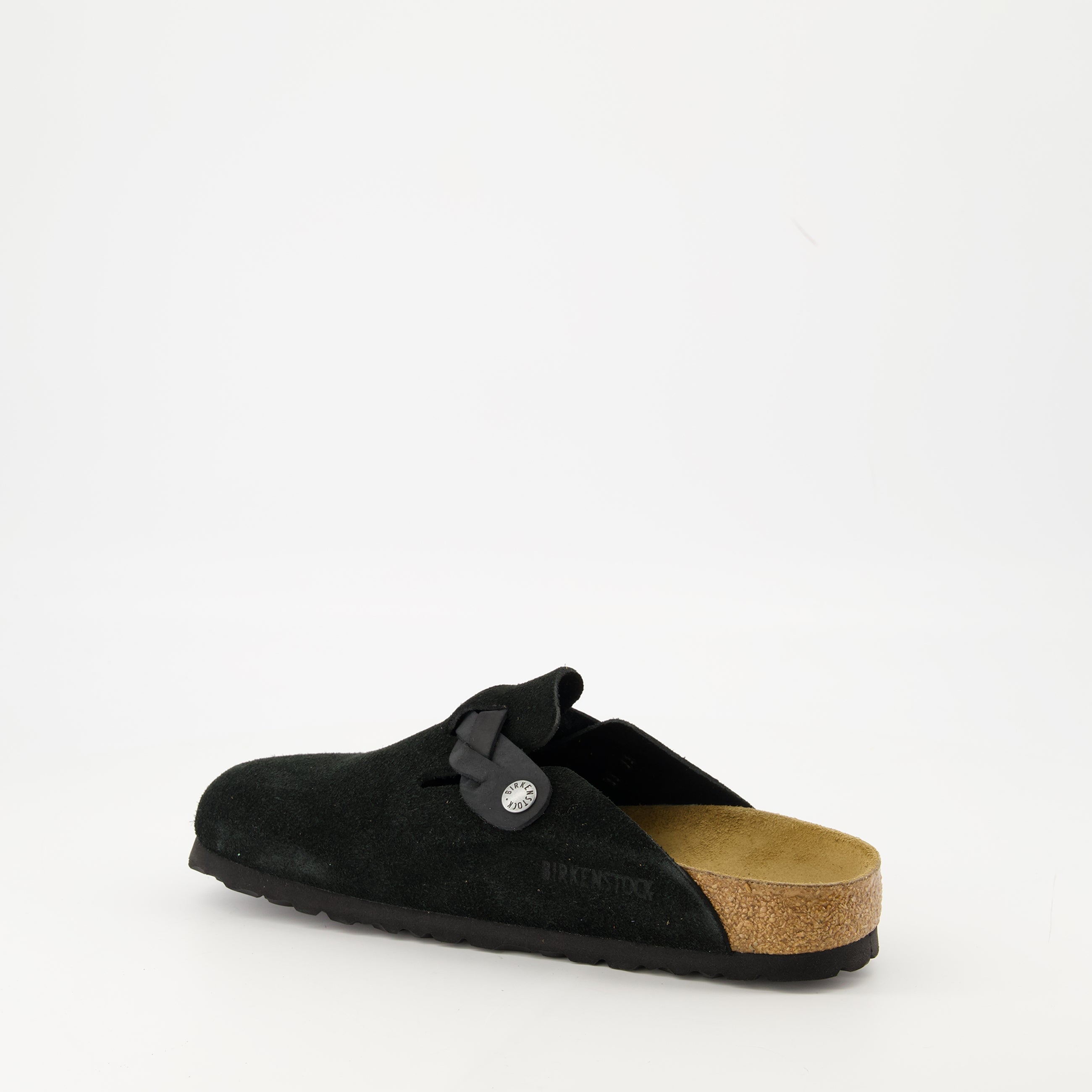 Birkenstock Boston Mules, Braided Leather Mules, Comfort Footwear, Anatomical Footbed, Black Mules