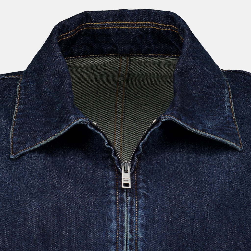 Veste en jean bleu foncé