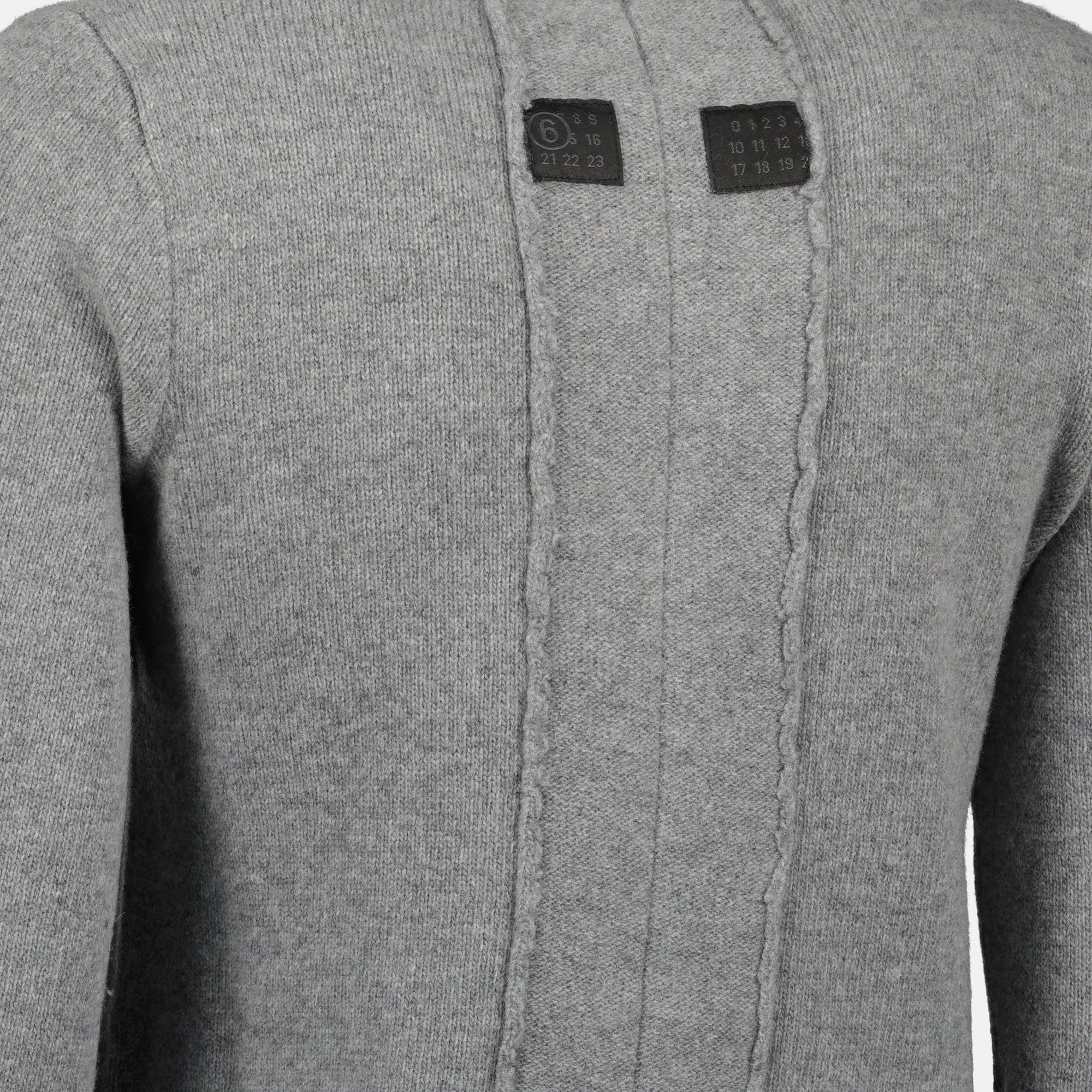 MM6 cardigan, wool cardigan, grey cardigan, Fall-Winter 2025, women's fashion