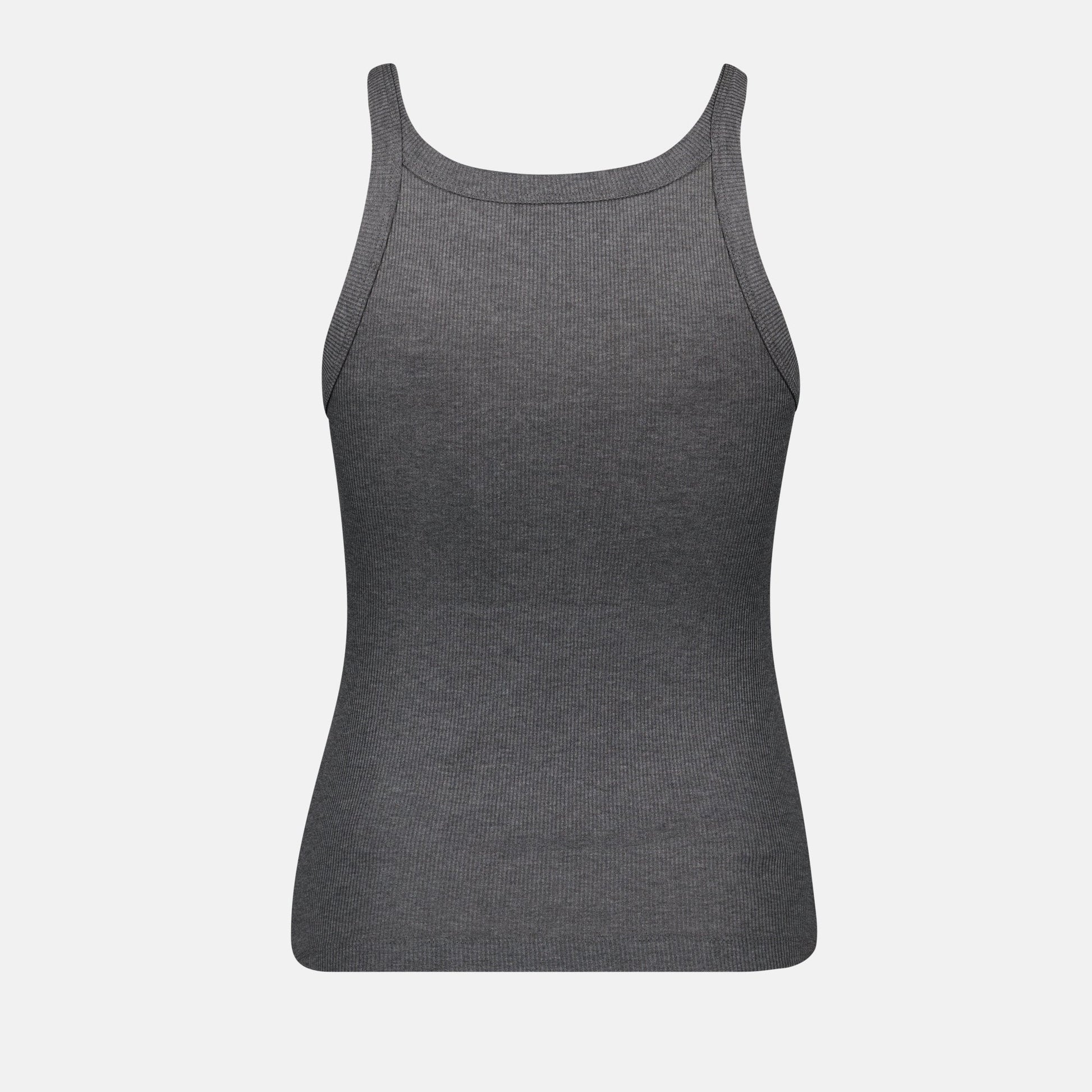 Fendi tank top, grey sleeveless top, women's fashion, cotton slim fit, autumn-winter collection