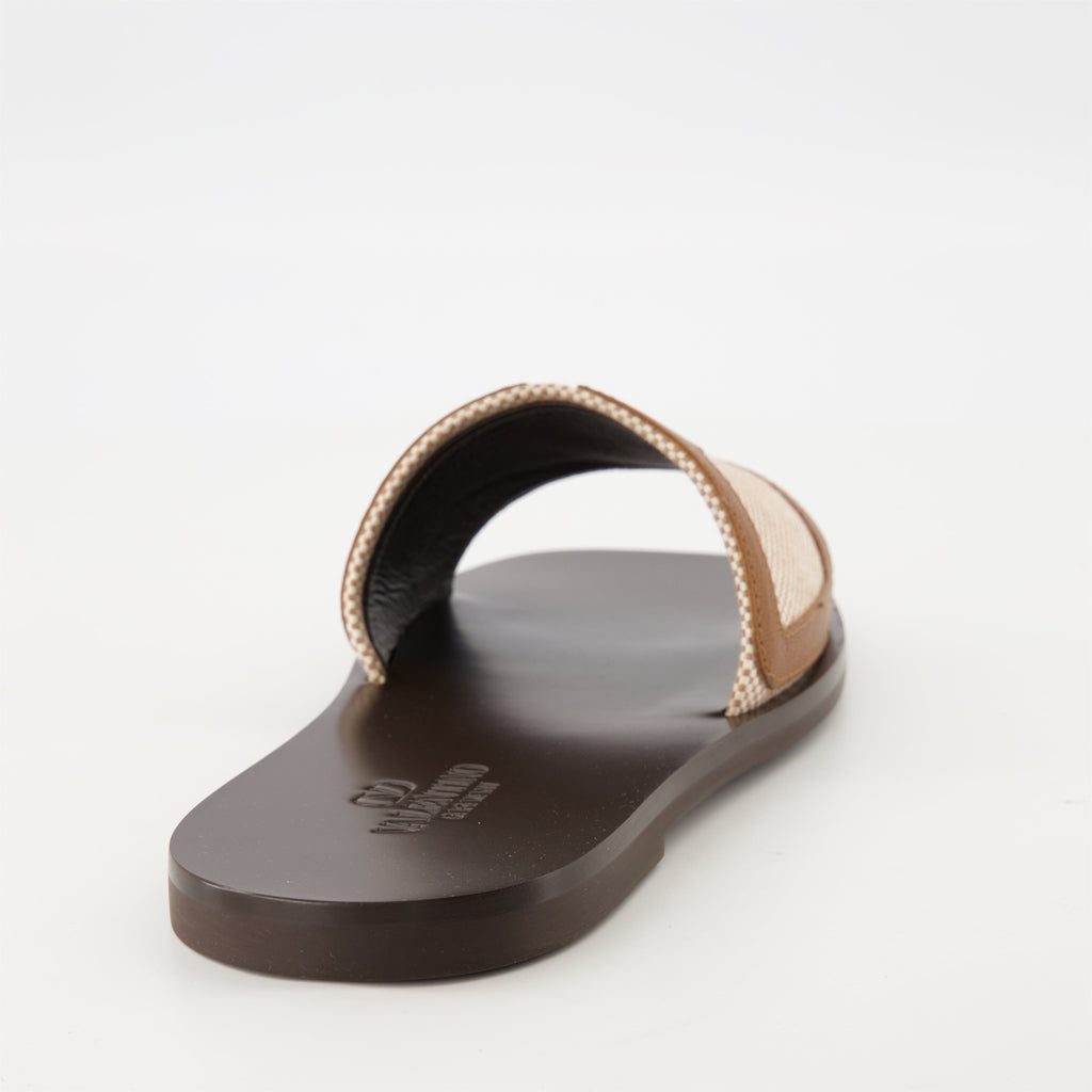 Viva Superstar Sandals, Valentino Garavani sandals, leather sandals, embroidered canvas sandals, men's fashion sandals