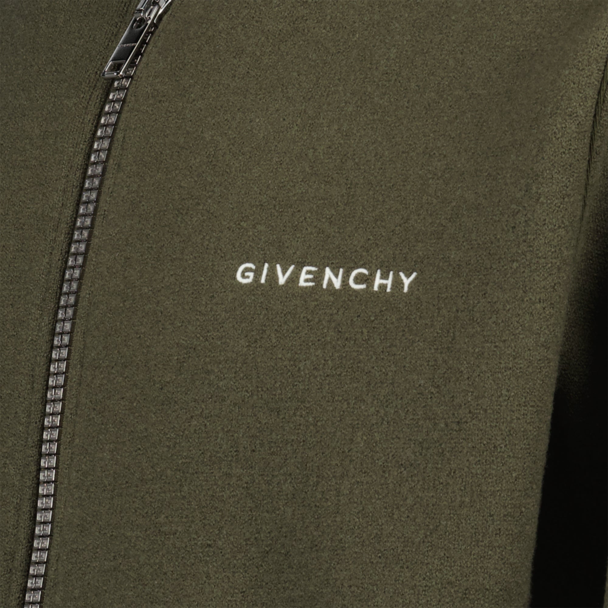Image de la veste bomber varsity kaki de Givenchy pour homme - Saison Automne-Hiver 2024 - Détail 5