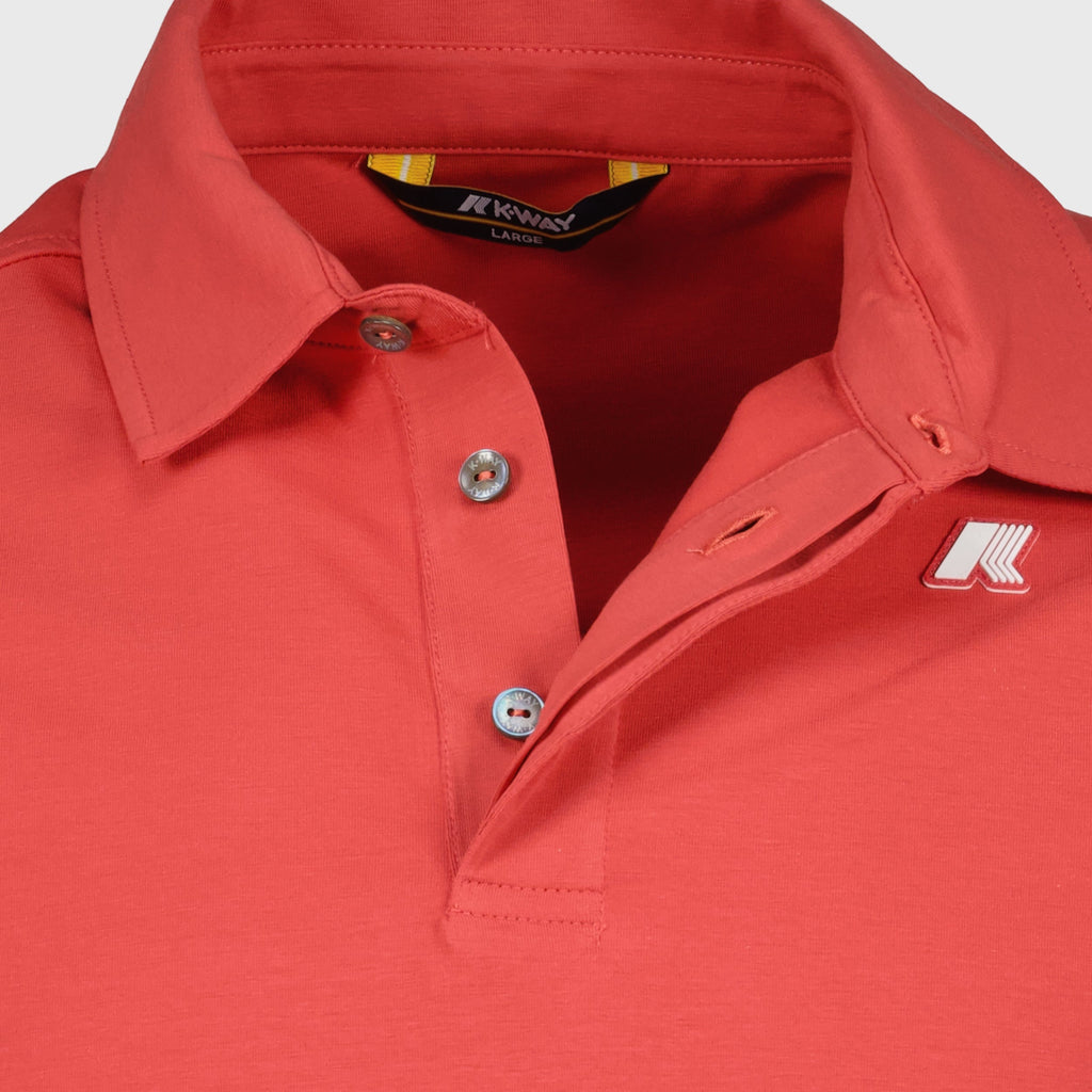 Polo shirt, K-Way, red polo, cotton jersey polo, men's fashion