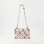 Sparkle handbag, rose violet bag, stylish accessory, modern handbag, polyester bag