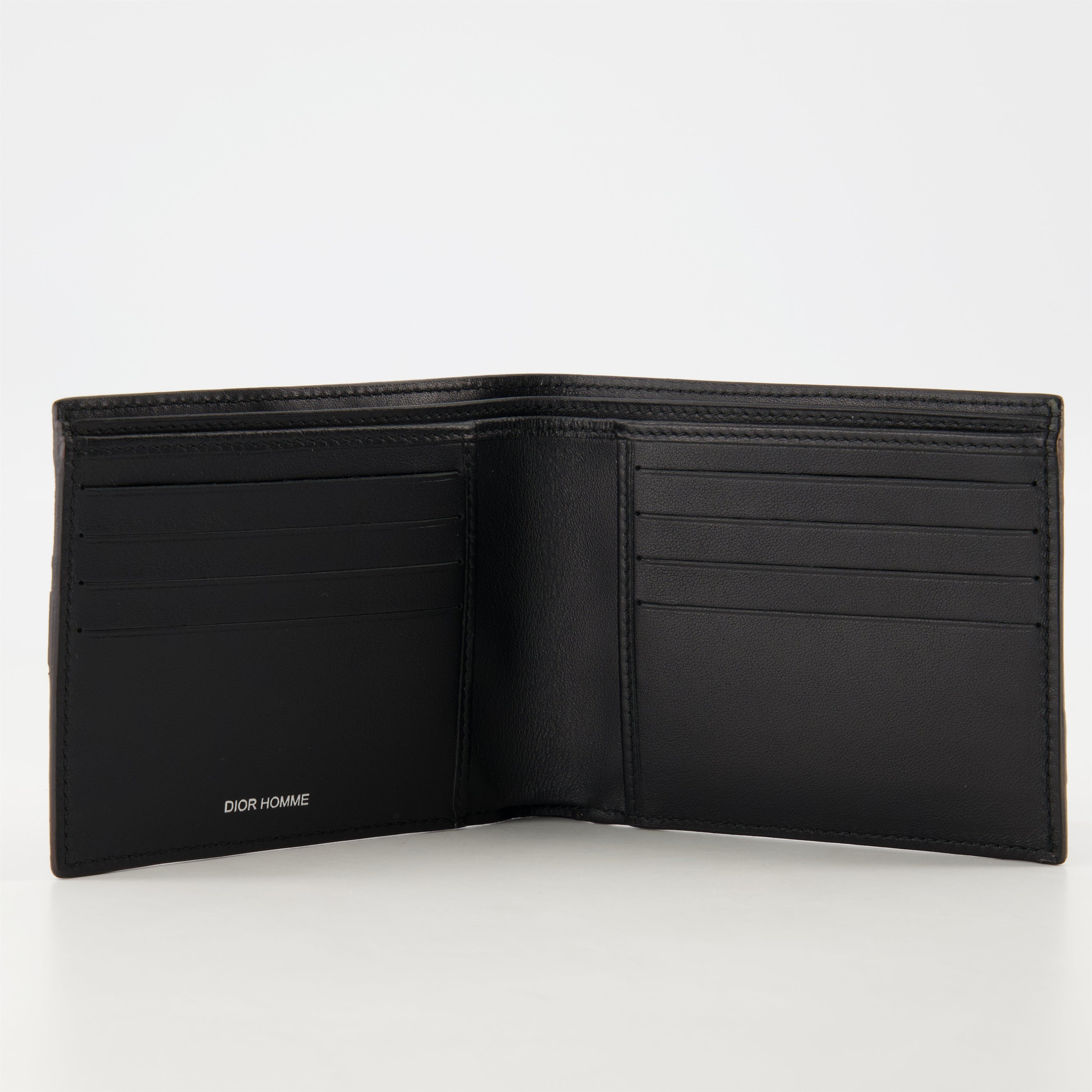 black wallet, textured leather wallet, designer wallet, men's accessories, sophisticated wallet