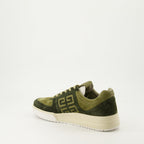 green sneakers, leather sneakers, suede accents, luxury shoes, rubber outsole