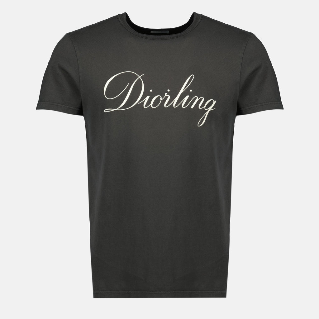 Dior T-shirt, grey cotton tee, Dior homme apparel, short sleeve T-shirt, fashion essentials
