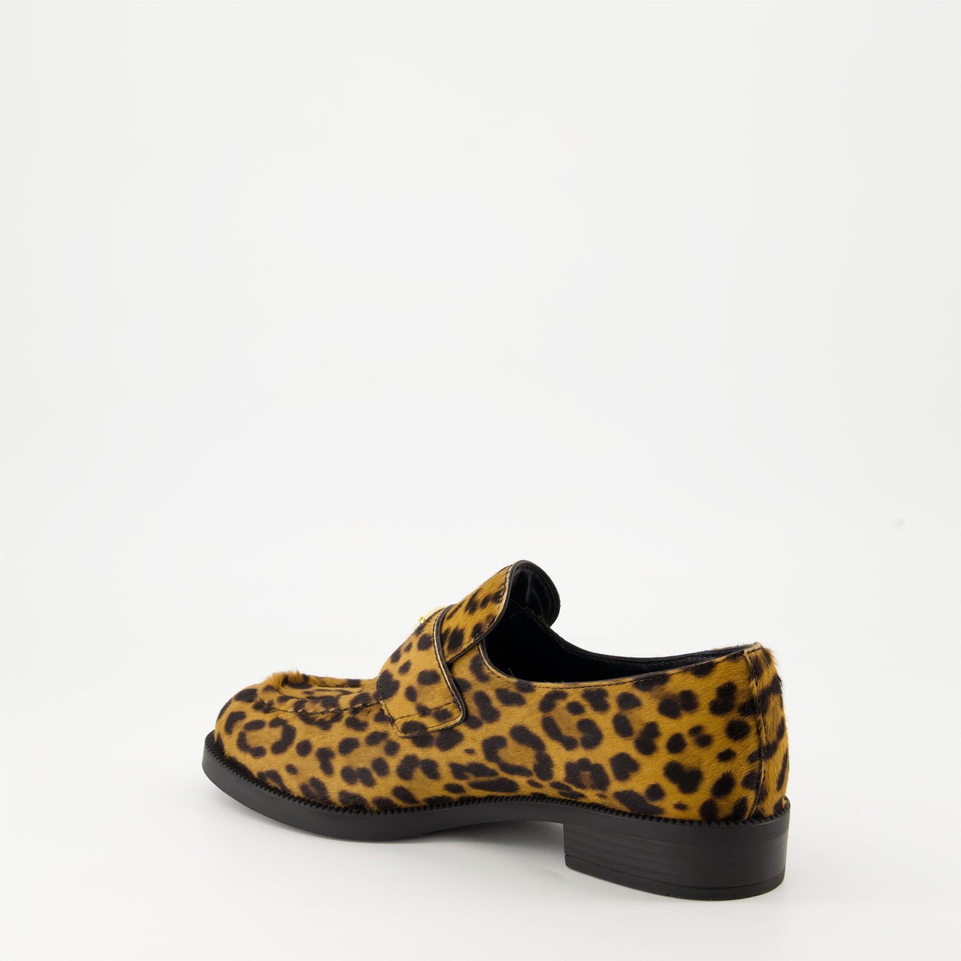 Prada moccasins, Leopard print shoes, Velvet footwear, Luxury casual shoes, Autumn-Winter 2024 fashion