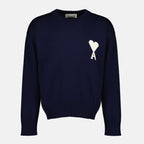 Imagen de Pull Ami de Coeur Marine - Ami Paris - Unisex por Ami PARIS para Unisex - Temporada Primavera-Verano 2026 - Vista frontal