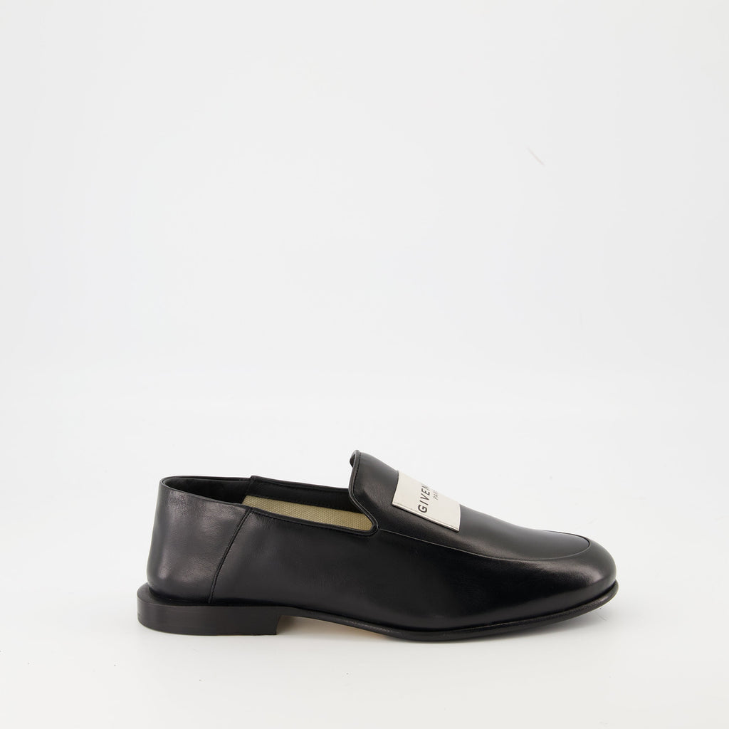 Givenchy moccasins, luxury footwear, glossy leather shoes, foldable heel moccasins, designer shoe collection