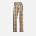 Immagine di pantaloni beigi a quadri di Burberry per uomo - Stagione Autunno-Inverno 2024 - Vista dettagli 8