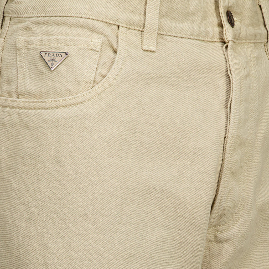Pantalons en Denim Beige
