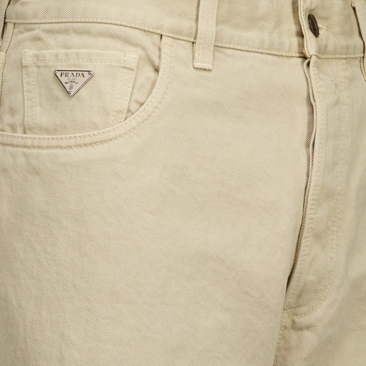Pantalones de Denim Beige