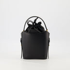 Mini Bucket Bag, AMI Paris, black leather bag, luxury accessories, crossbody bag