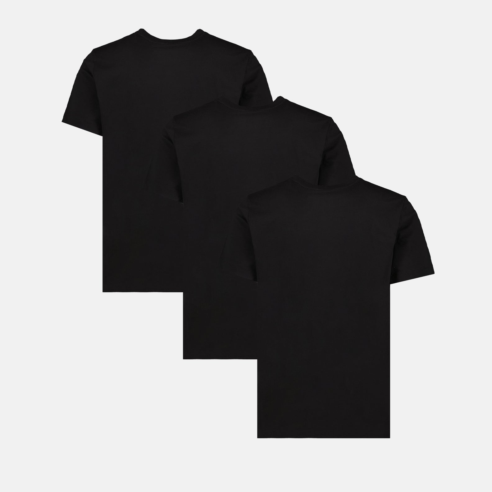 Moncler t-shirt set, black tees, stylish cotton shirts, classic round neck, Moncler logo