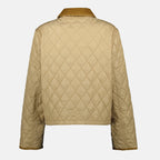 Immagine di giacca trapuntata beige di Burberry per donne - Stagione Autunno-Inverno 2025 - Vista posteriore