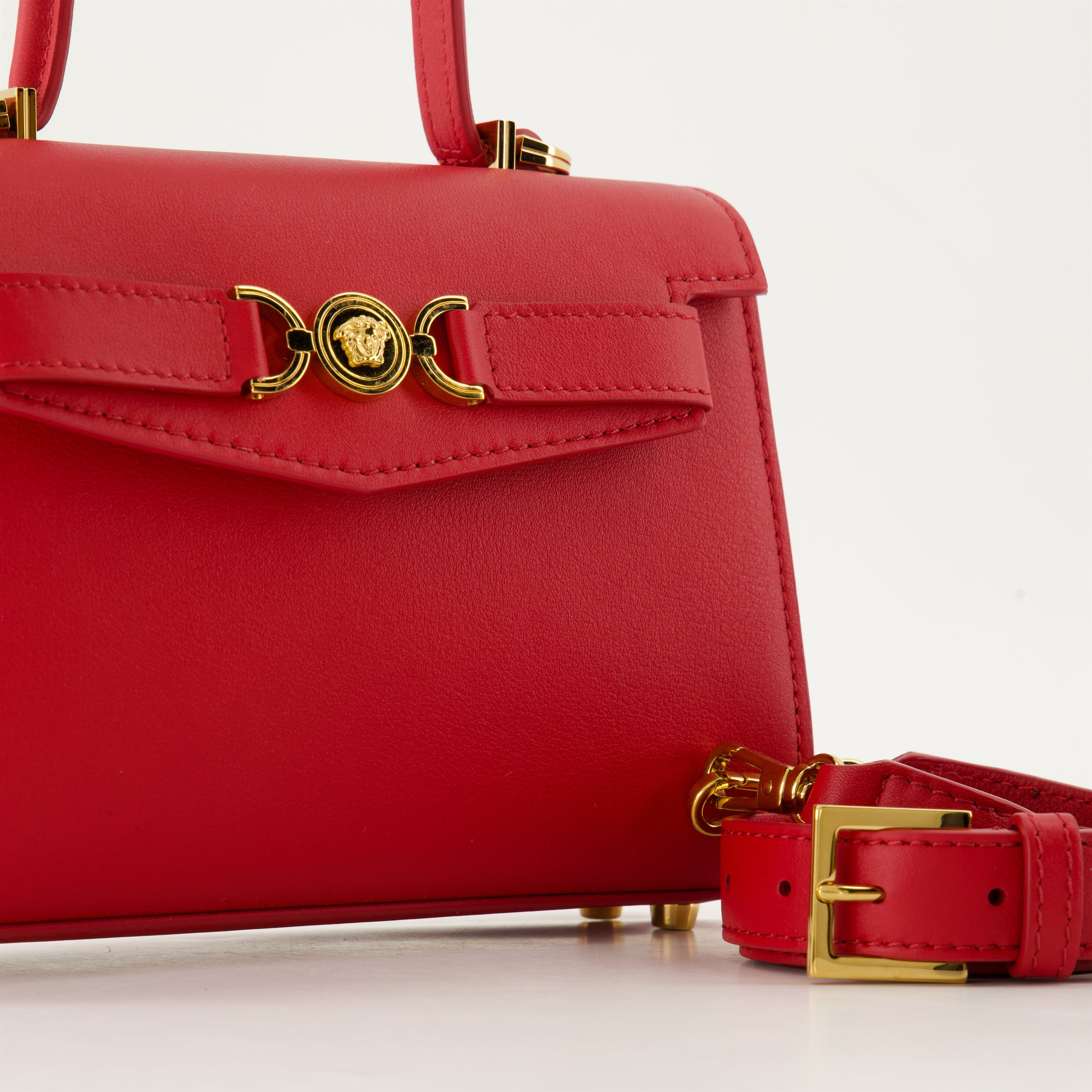 Versace bag, Medusa '95, red leather bag, small designer bag, luxury fashion accessories