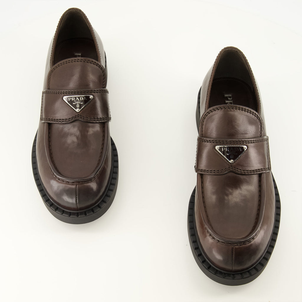 Mocassins en cuir marron