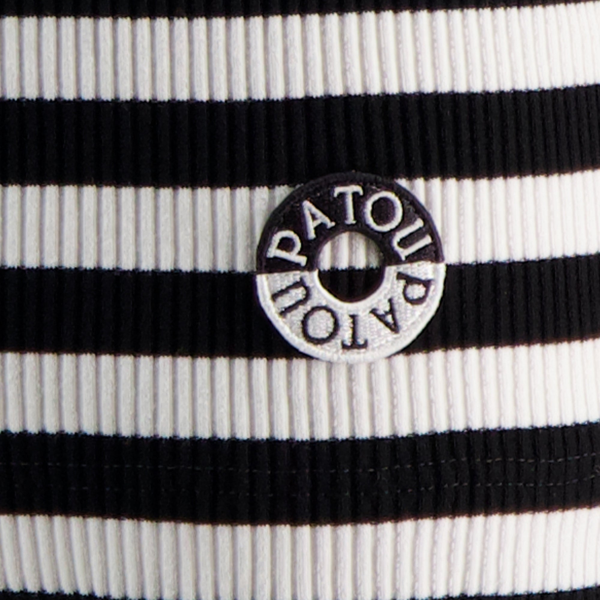 Image of Asymmetrical Striped Dress by Patou for Women - Season Spring-Summer 2026 - Detail View 1