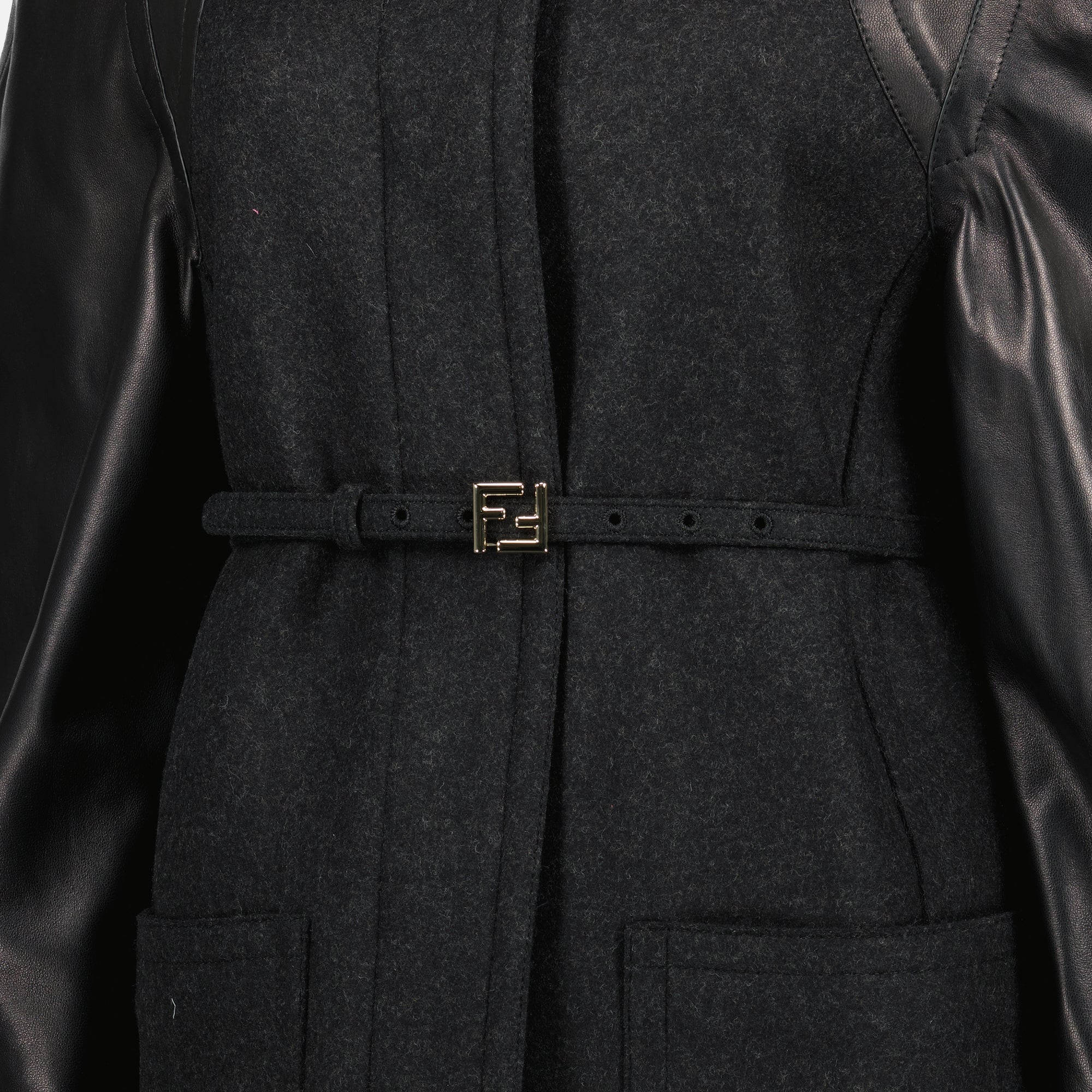 Fendi blouson, wool leather jacket, autumn winter fashion, designer outerwear, women's fashion jacket