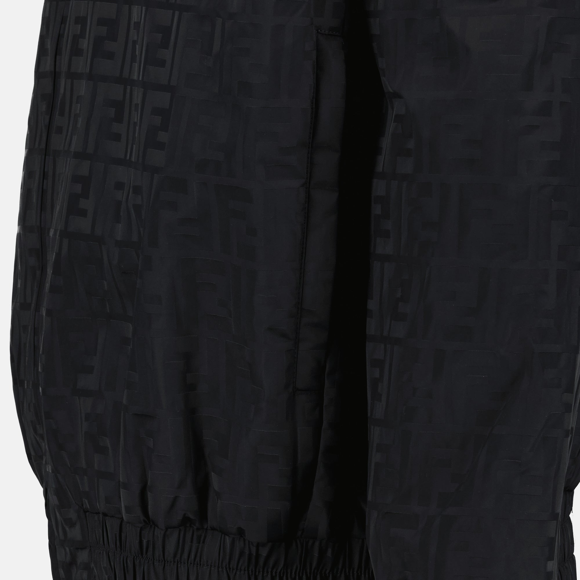 Fendi bomber jacket, black nylon jacket, FF print jacket, men's outerwear, autumn winter collection